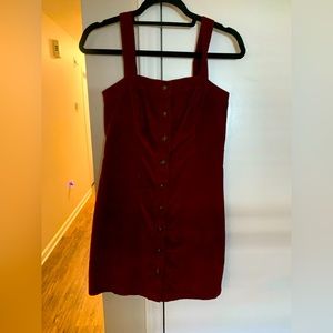 Dark red corduroy Hollister dress